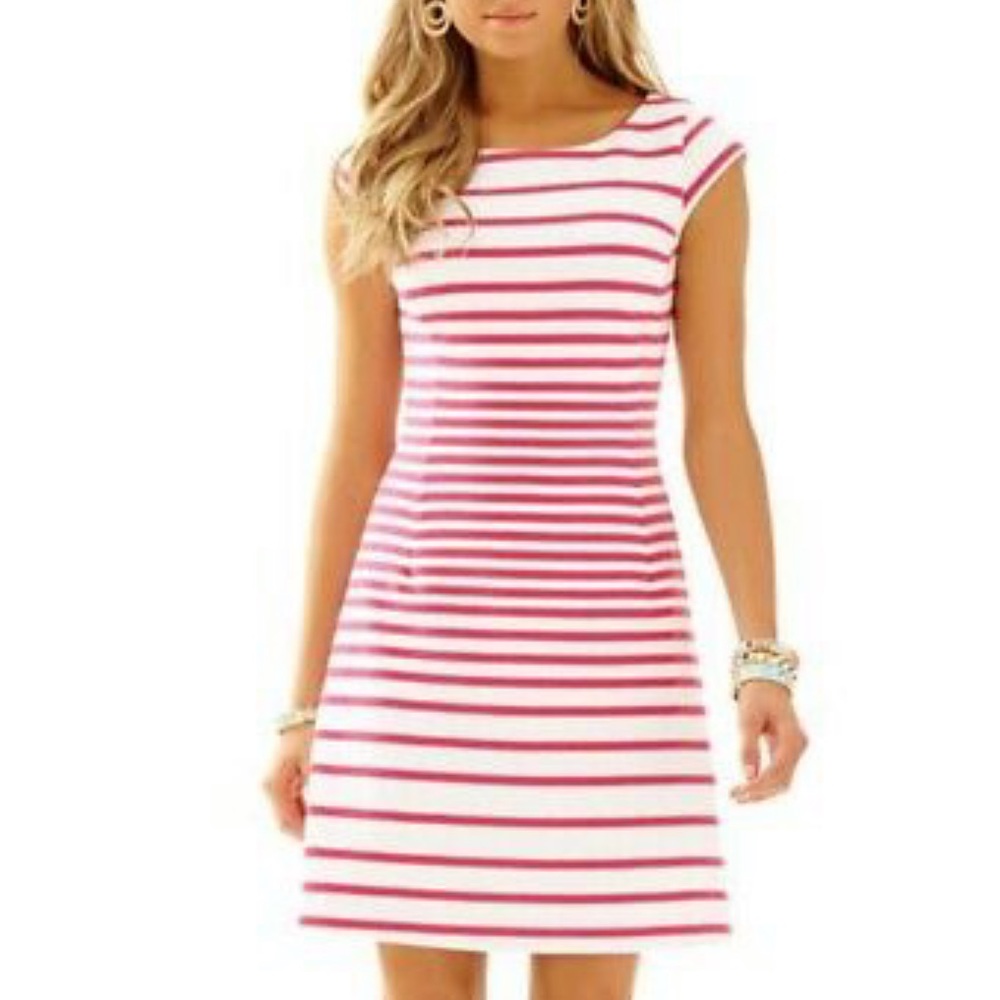 Lilly Pulitzer Sonny Dress Pink White XS